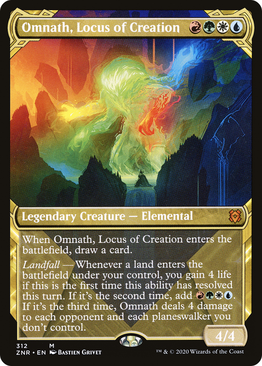 Omnath, Locus of Creation (ZNR-312) - Zendikar Rising: (Showcase) Foil