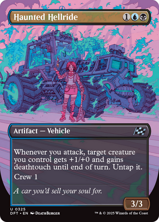Haunted Hellride (Borderless) (DFT-325) - Aetherdrift Foil