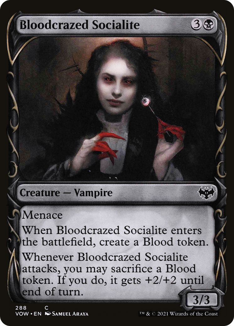 Bloodcrazed Socialite (VOW-288) - Innistrad: Crimson Vow: (Showcase) Foil