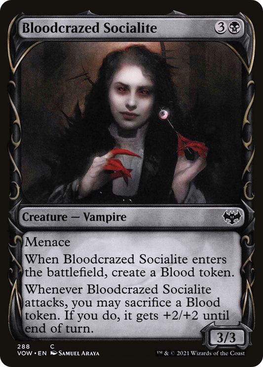 Bloodcrazed Socialite (VOW-288) - Innistrad: Crimson Vow: (Showcase) Foil