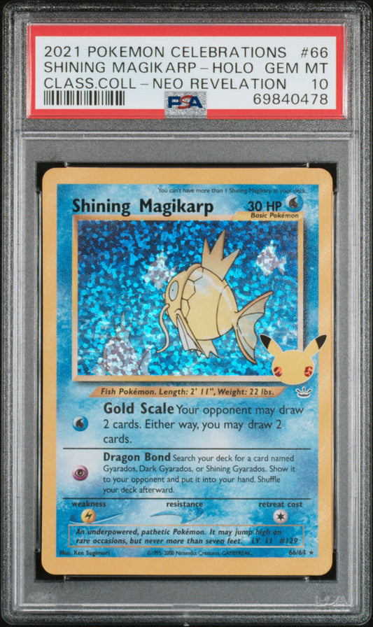 Shining Magikarp Celebrations Classic Collection PSA 10