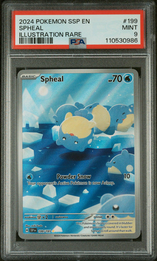 Spheal Illustration Rare PSA 9