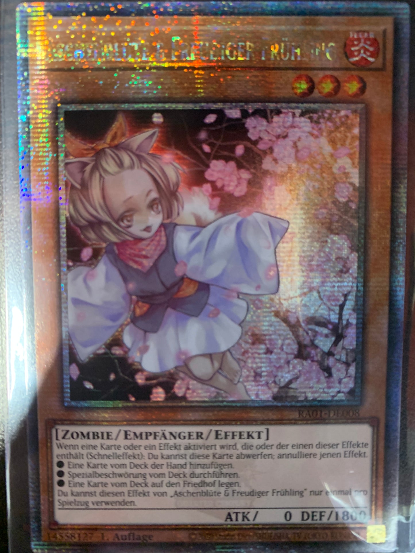 Ash Blossom & Joyous Spring (Quarter Century Secret Rare) (RA01-EN008) - 25th Anniversary Rarity Collection 1st Edition (GERMAN)