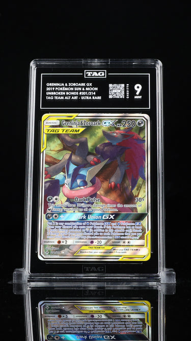 GRENINJA & ZOROARK GX 2019 POKÉMON SUN & MOON #201/214 TAG 9