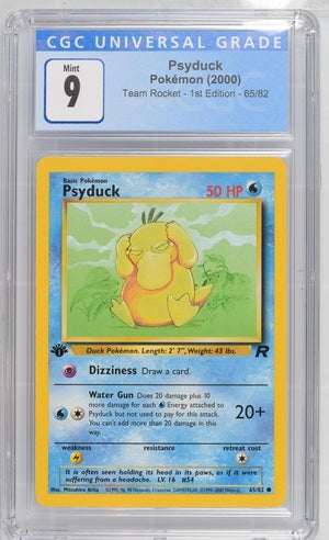 Psyduck Team Rocket 1st Ed CGC 9