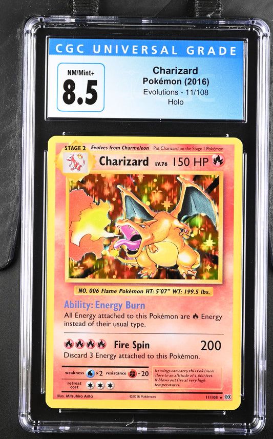 Charizard Holo Evolutions #11 CGC 8.5
