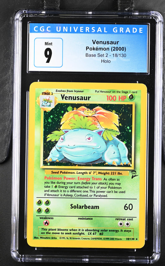 Venusaur Holo Base Set 2 #18 CGC 9