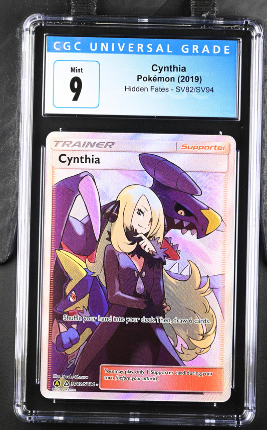 Cynthia Full Art Hidden Fates Shiny Vault SV82 CGC 9