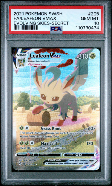 Leafeon VMAX Alt Art #205 PSA 10