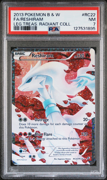 Reshiram RC22 Radiant Collection PSA 7