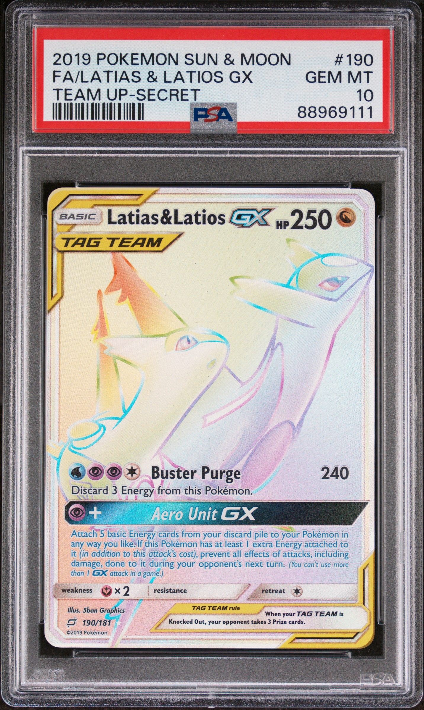 Latias&Latios GX PSA 10 SUN & MOON
