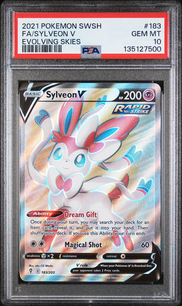 Sylveon V Evolving Skies 183/203 PSA 10