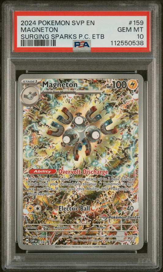 Magneton Illustration Rare Surging Sparks P.C. ETB Promo PSA 10
