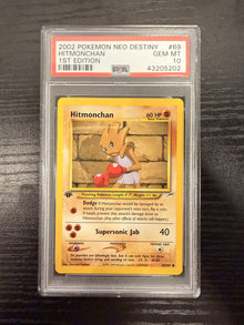 2002 POKEMON NEO DESTINY #69 HITMONCHAN 1ST EDITION PSA 10