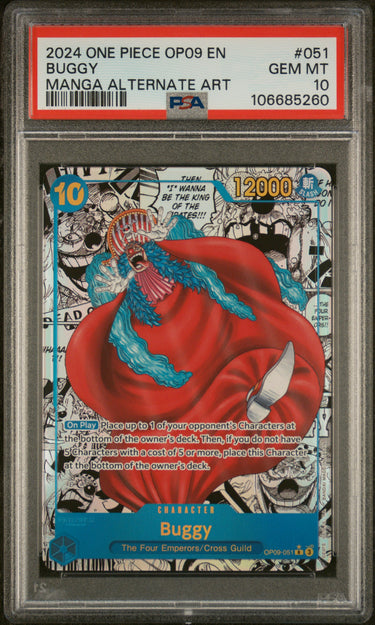 Buggy OP09 #51 Manga English PSA 10