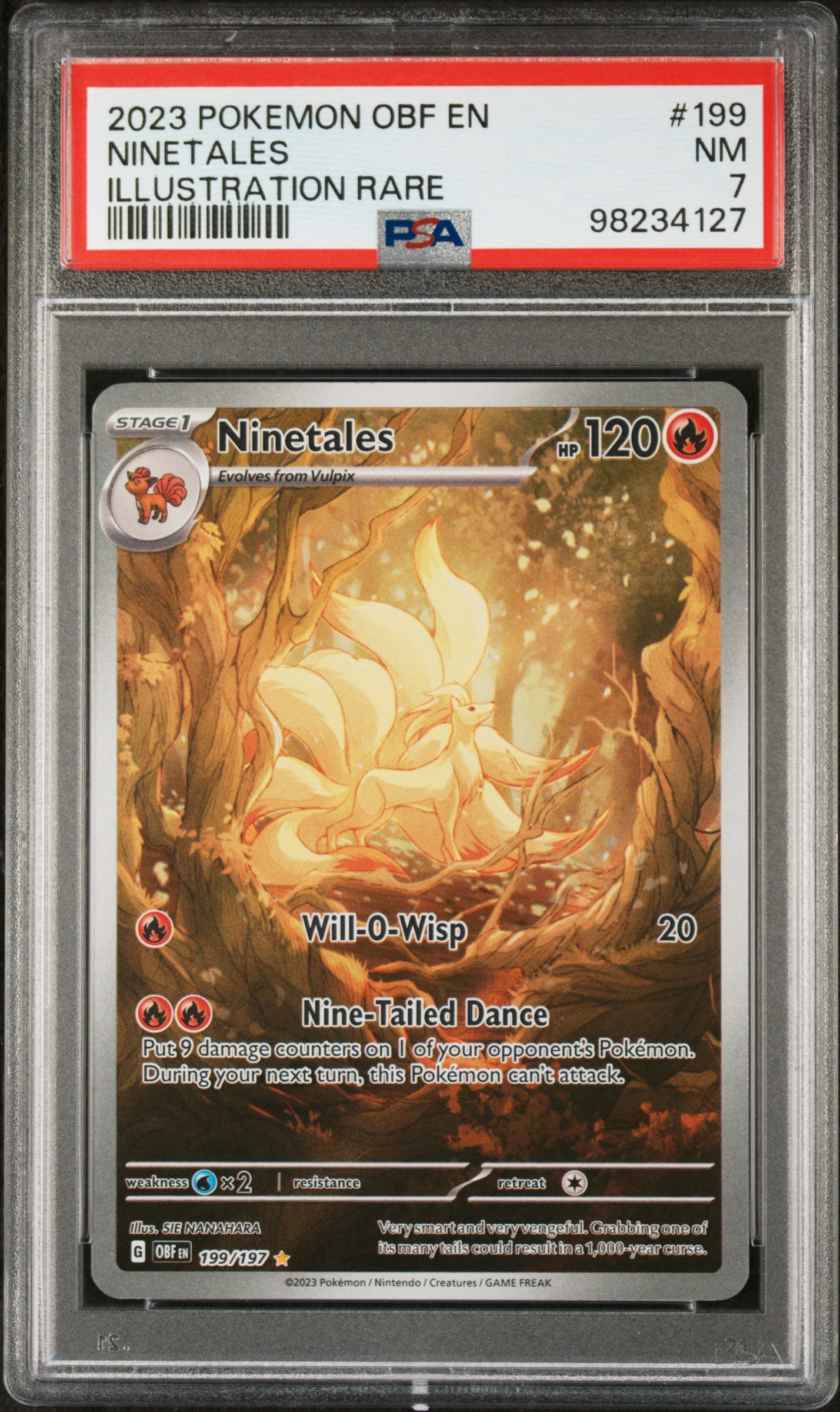 Ninetales PSA 7 Illustration rare 199/197