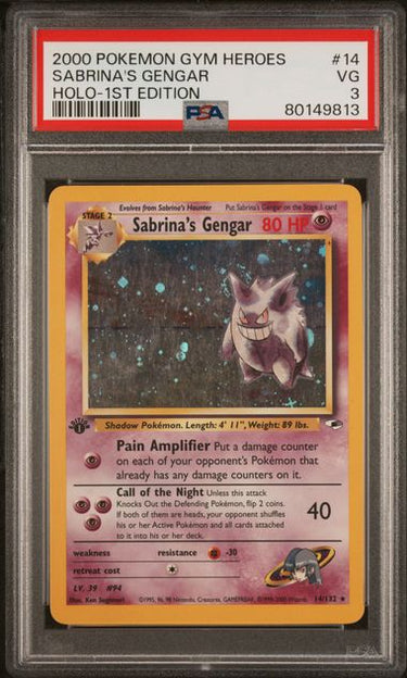 Sabrina's Gengar 1st Ed. Holo #14 PSA 3