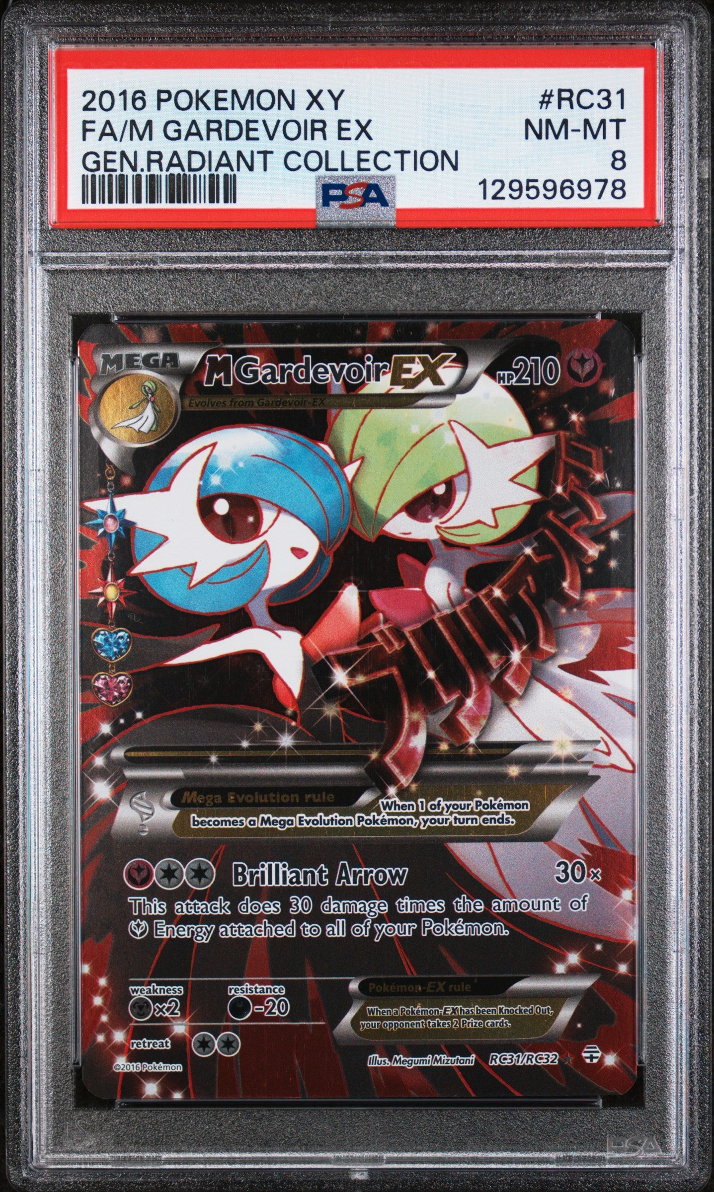 M Gardevoir EX Full Art #RC31 PSA 8