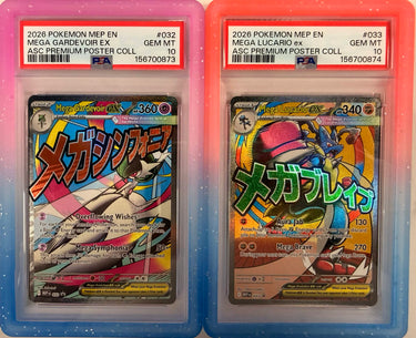 Mega Lucario ex #033 & Mega Gardevoir ex #032 Promo PSA 10 Sequential Set