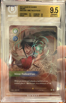 2025 Riftbound: League of Legends TCG Origins  Ahri - Nine-Tailed Fox SC BGS 9.5