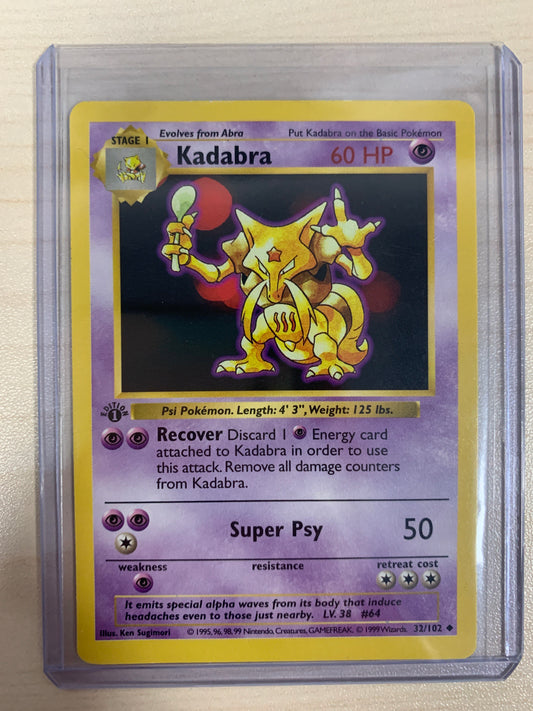 Kadabra Base Set 1st Ed Shadowless