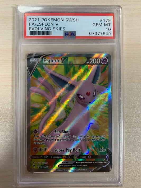 Espeon V FA PSA 10