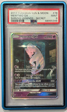 Mewtwo GX Shining Legends Secret  #79 PSA 9