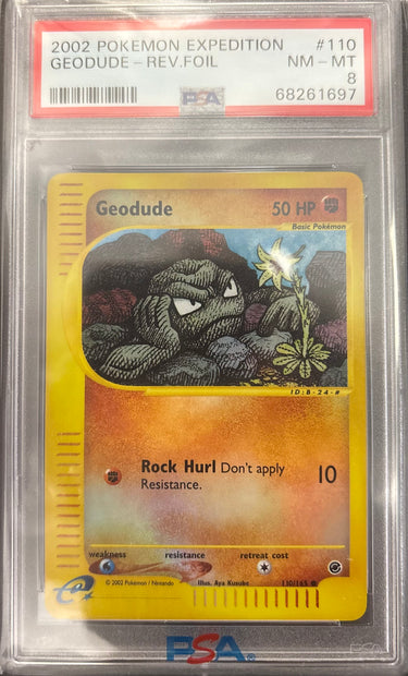 Geodude 110/165 PSA 8 Rev.foil