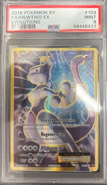 Mewtwo Ex 103/108 PSA 9