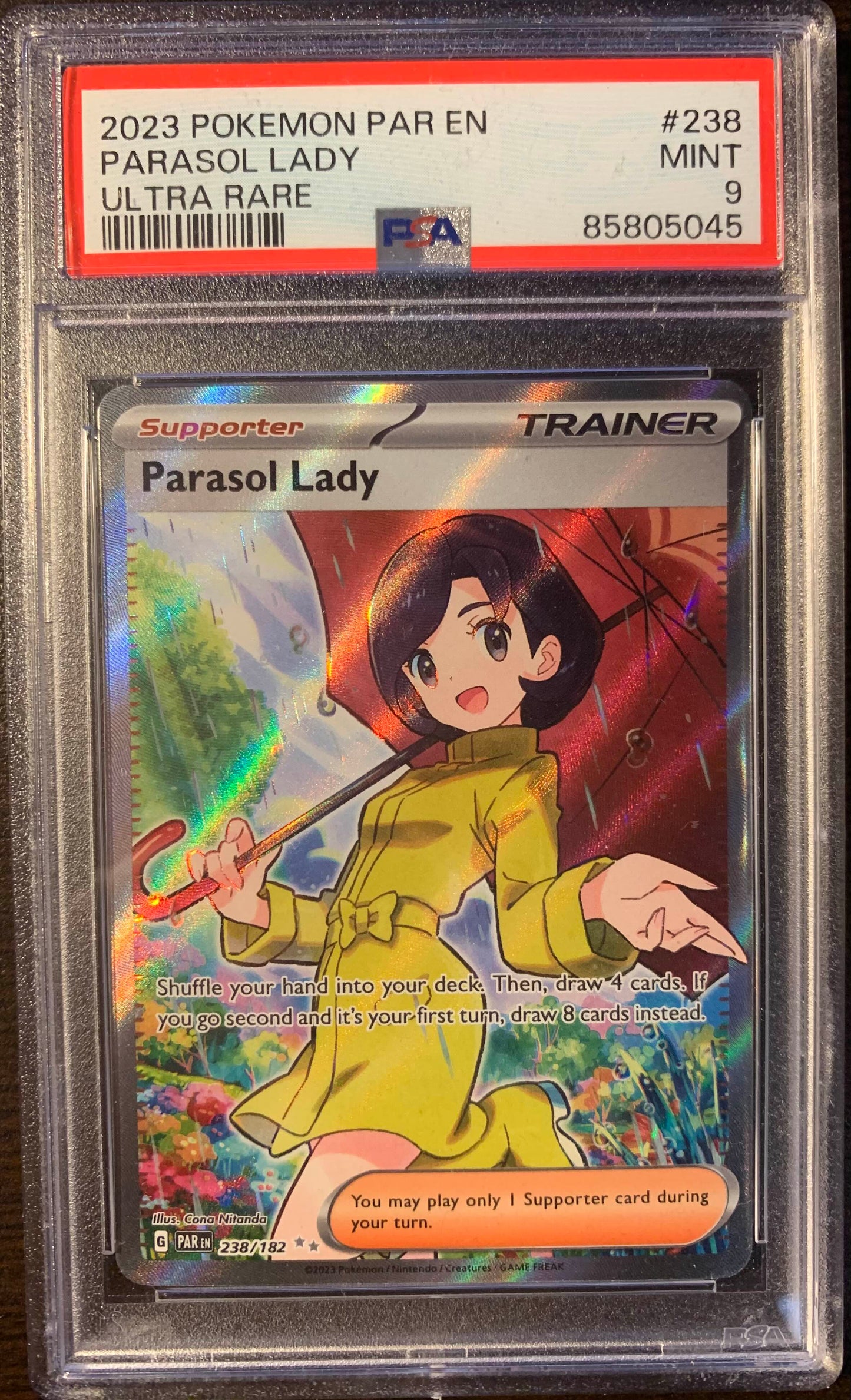 Parasol Lady Full Art PSA 9