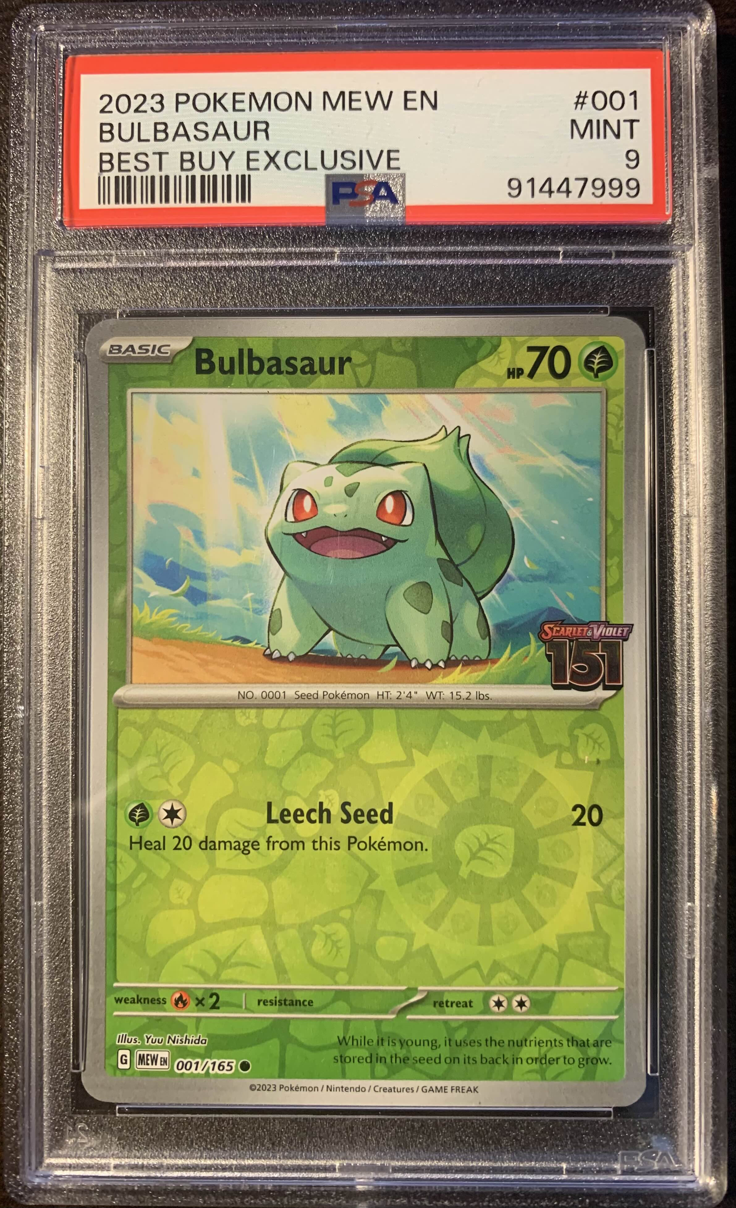 Pokemon Bulbasaur Psa newest 9