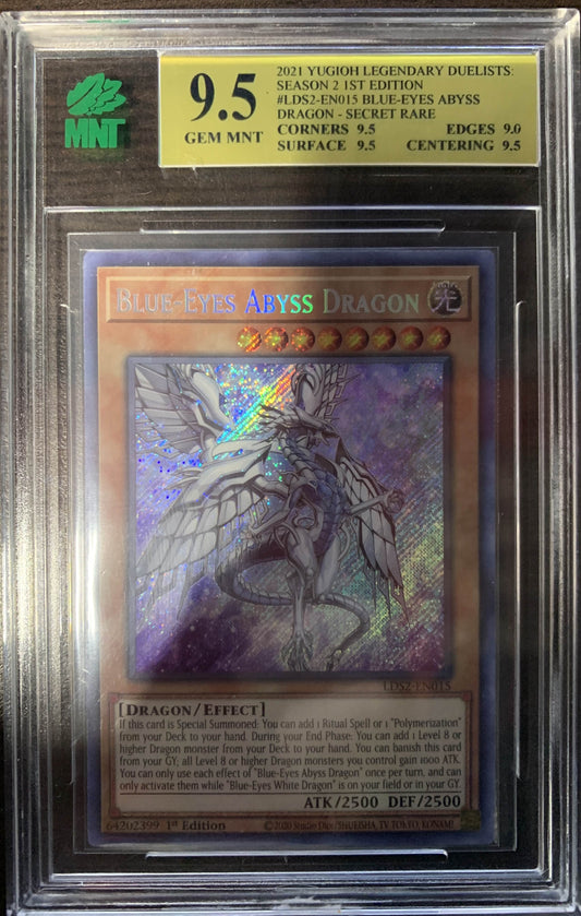 Blue-Eyes Abyss Dragon Secret Rare 1st Edition MNT 9.5