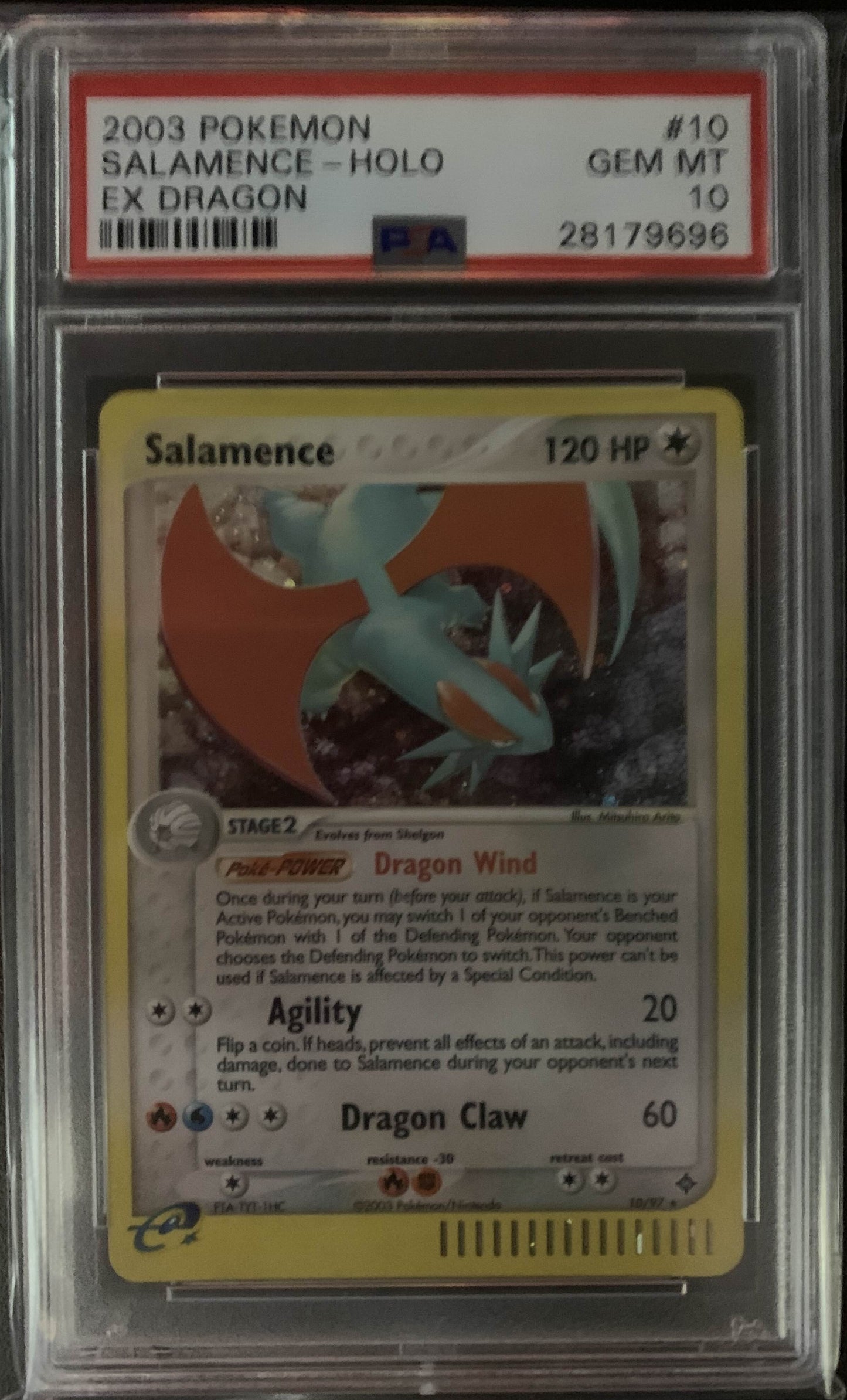 Salamence Holo EX Dragon PSA 10