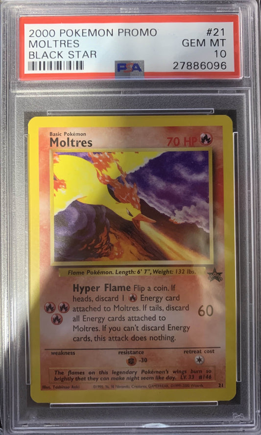Moltres #21 Promo Aoki Error PSA 10