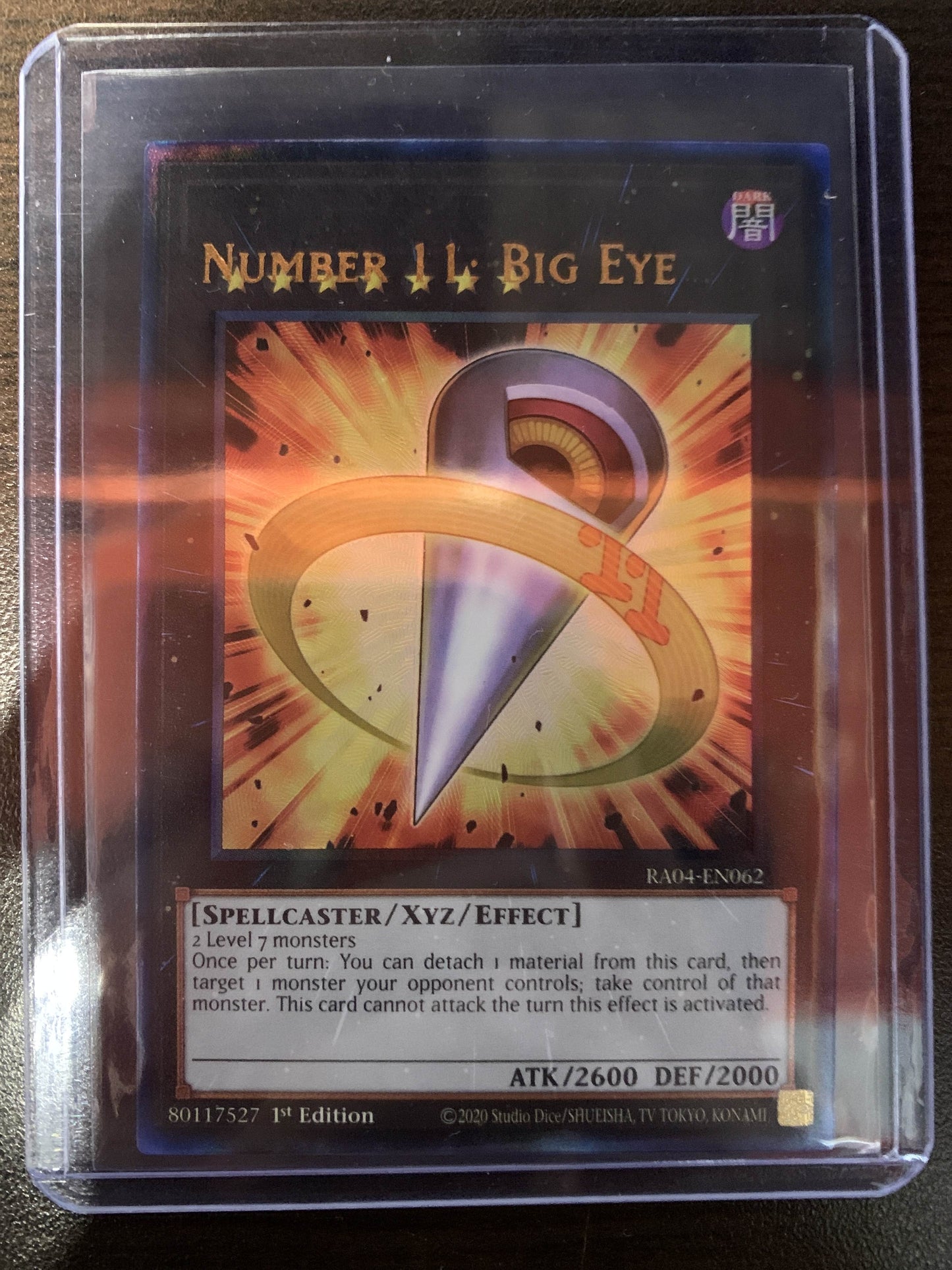 Number 11: Big Eye (Ultimate Rare) (RA04-EN062) - Quarter Century Stampede 1st Edition (MISPRINT)