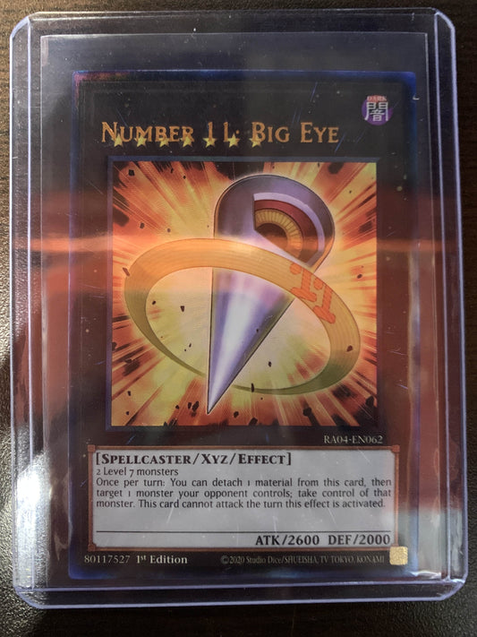 Number 11: Big Eye (Ultimate Rare) (RA04-EN062) - Quarter Century Stampede 1st Edition (MISPRINT)