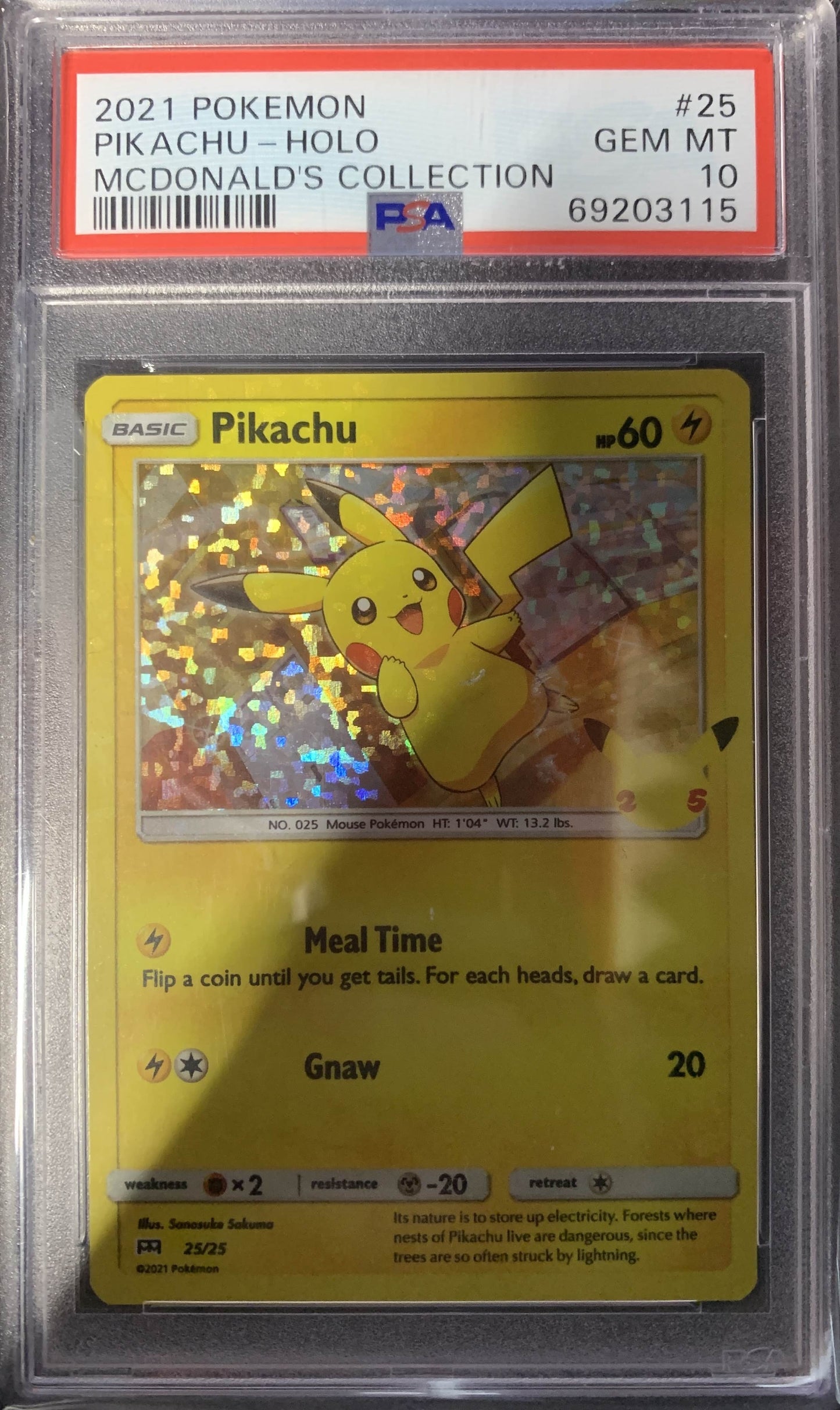 [Consignment] Pikachu Mcdonald's Holo #25 PSA 10