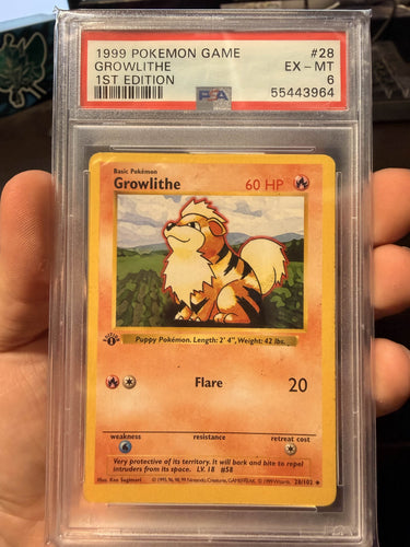 Growlithe #28 1st Ed. PSA 6
