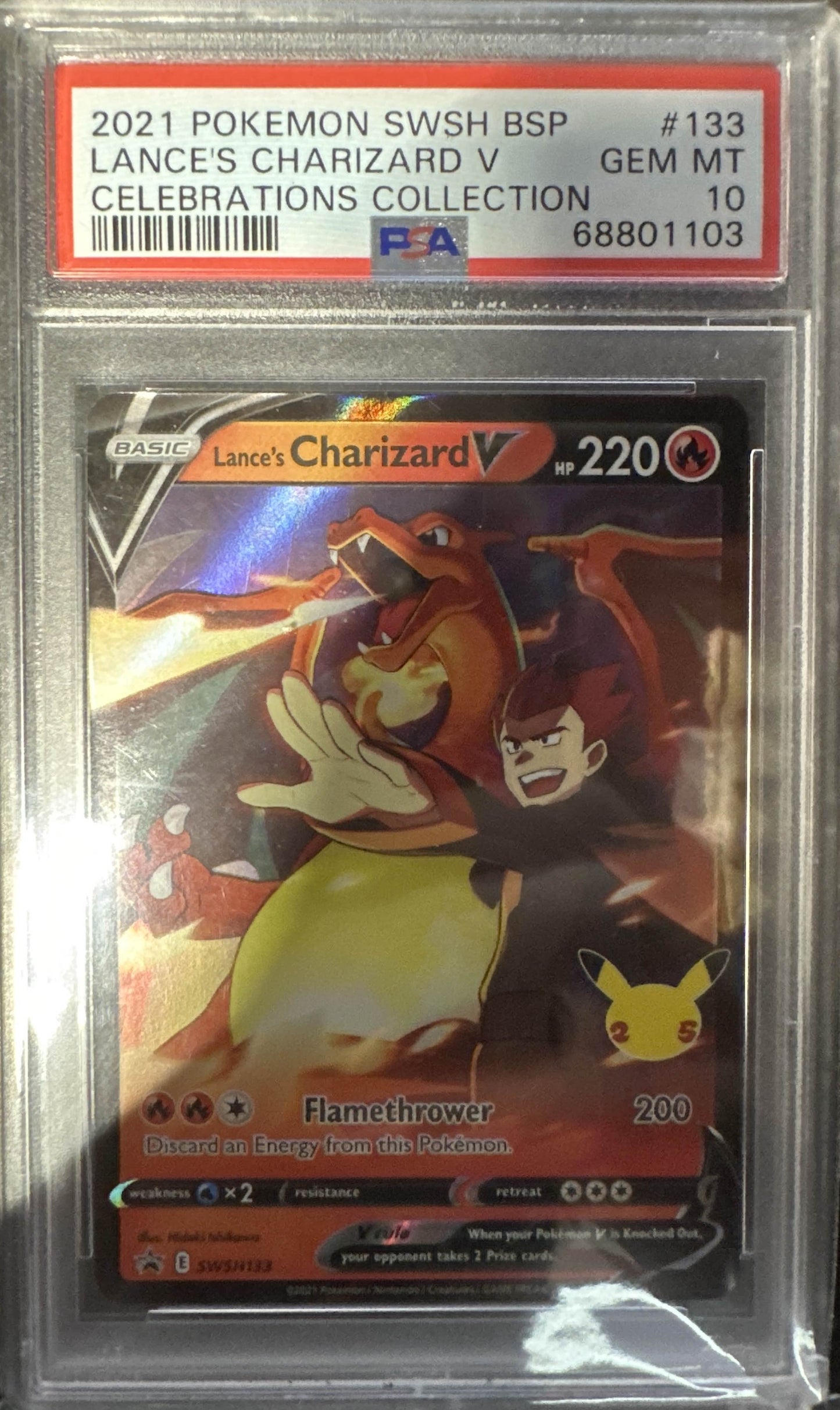 Lance's Charizard V SWSH Promo #133 PSA 10