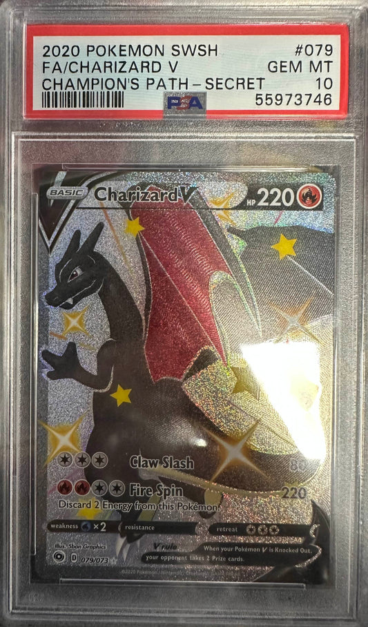 Charizard V Full Art Secret Champion's Path #079 PSA 10