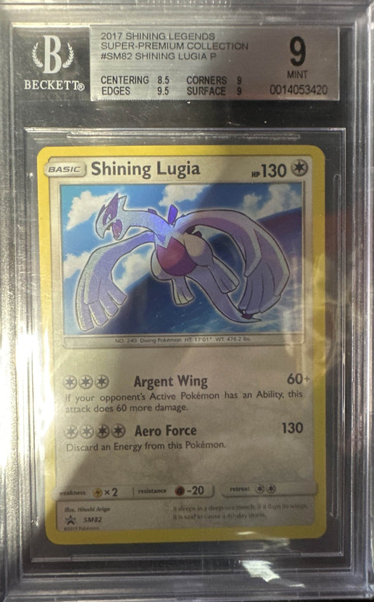Shining Lugia Shining Legends Holo SM82 BGS 9