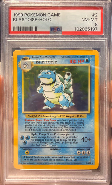 Blastoise Holo #2 PSA 8