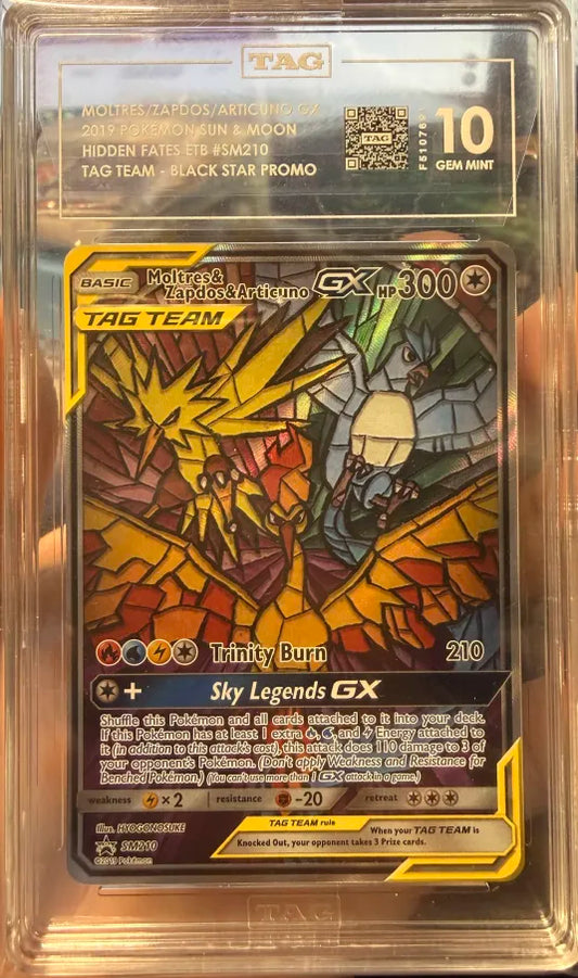 Moltres & Zapdos & Articuno GX Promo #SM210 TAG 10