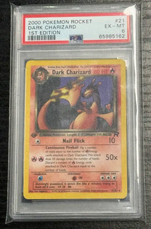 Dark Charizard 1st Edition Rocket #21 PSA 6
