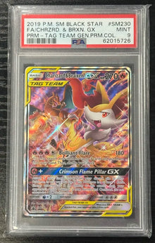 Charizard & Braixen GX #SM230 PSA 9