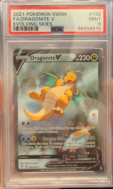 Dragonite V Full Art #192 PSA 9