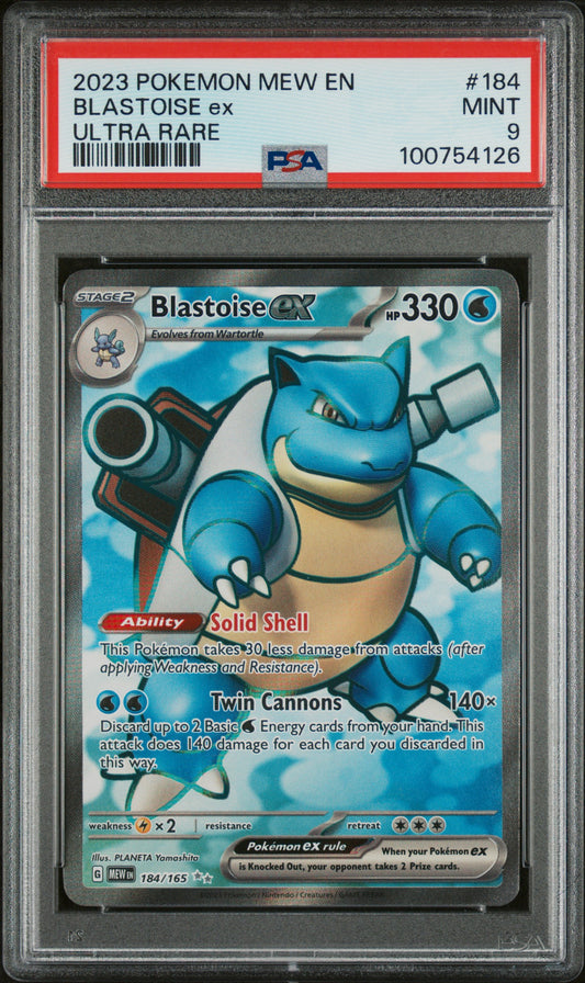 Blastoise ex Full Art #184 PSA 9