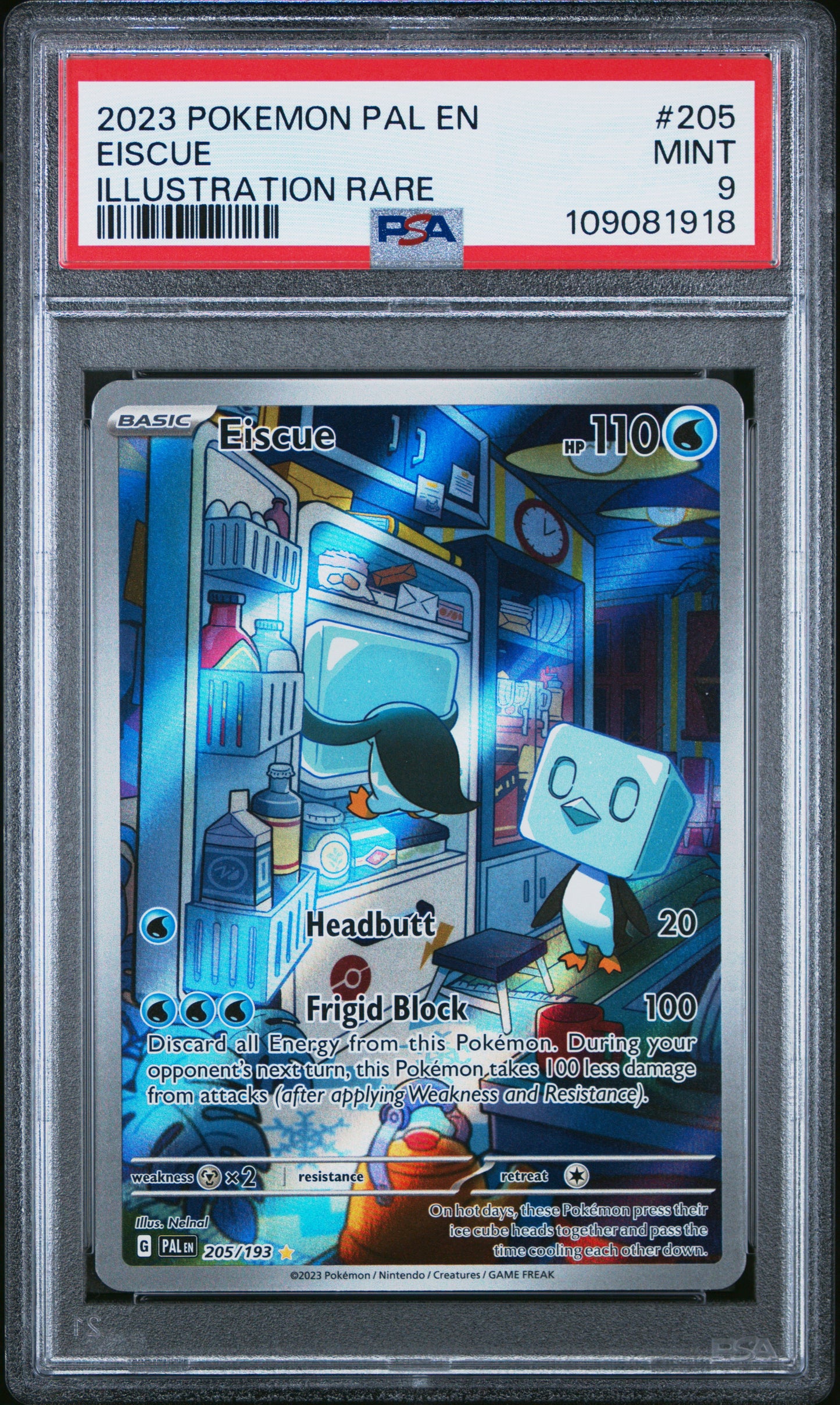Eiscue Illustration Rare #205 PSA 9