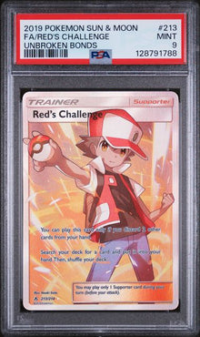 Red's Challenge #213 Full Art Unbroken Bonds PSA 9