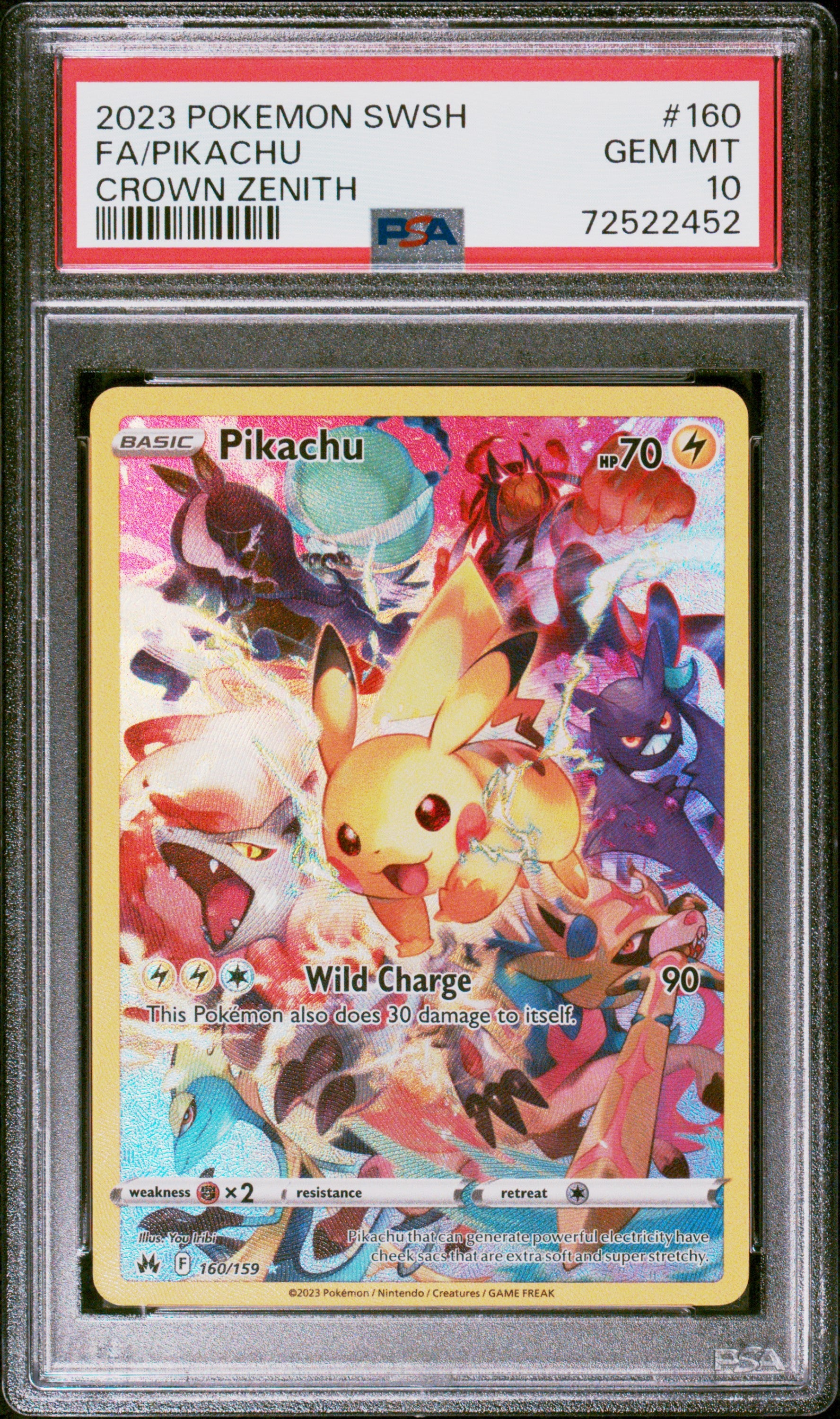 2021 Pokémon FA/Pikachu #001 GEM MT 10 Pikachu Alt Art #160 PSA 10 – Derpy Cards